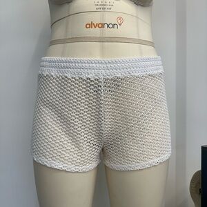 White Crochet Shorts